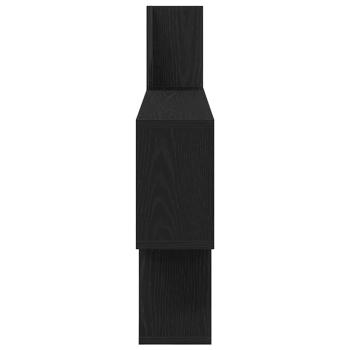Wandregal Schwarz Eichen-Optik 100x15x70 cm Holzwerkstoff