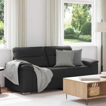 ARDEBO.de - 2-Sitzer-Sofa Schwarz 140 cm Kunstleder