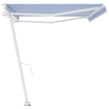 Standmarkise Automatisch 500x350 cm Blau & Weiß