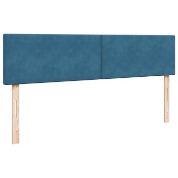 Ottoman-Bett mit Matratze Dunkelblau 200x200 cm Samt
