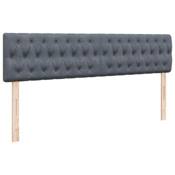 Ottoman-Bett mit Matratze Dunkelgrau 200x200 cm Samt