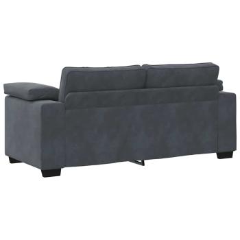 Zweisitzer-Sofa Dunkelgrau 140 cm Samt