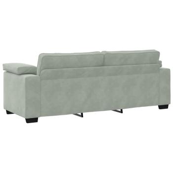 3-Sitzer-Sofa Hellgrau 178 cm Samt