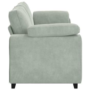 3-Sitzer-Sofa Hellgrau 220x77x82 cm Samt