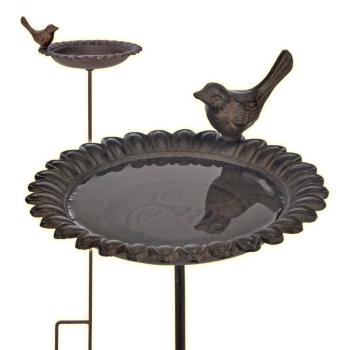 ARDEBO.de - HI Gusseisernes Vogelbad Braun