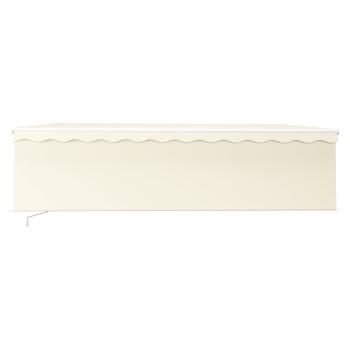 Markise Manuell Einziehbar mit Rollo 5x3 m Creme