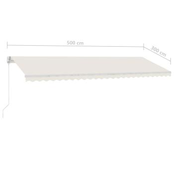 Standmarkise Manuell Einziehbar 500x300 cm Creme