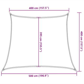 Sonnensegel 160 g/m² Trapezform Schwarz 4/5x4 m HDPE