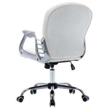 Bürodrehstuhl Weiß Kunstleder