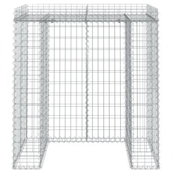 Gabionen-Mülltonnenbox 110x91x120 cm Verzinktes Eisen