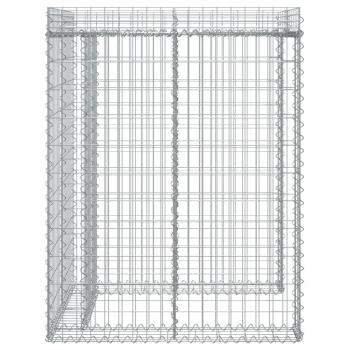 Gabionen-Mülltonnenbox 110x91x120 cm Verzinktes Eisen