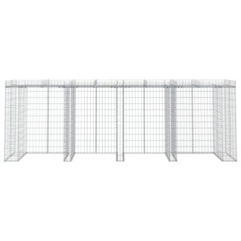 Gabionen-Mülltonnenbox 350x91x120 cm Verzinktes Eisen