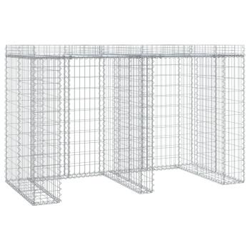 Gabionen-Mülltonnenbox 192x91x120 cm Verzinktes Eisen
