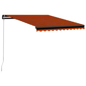 ARDEBO.de - Einziehbare Markise Handbetrieben 300 x 250 cm Orange und Braun