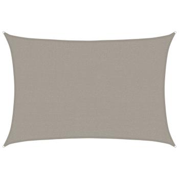 Sonnensegel 160 g/m² Rechteckig Hellgrau 2,5x3,5 m HDPE
