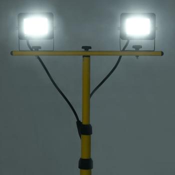 LED-Fluter mit Stativ 2x30 W Kaltweiß