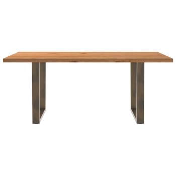 Esstisch mit Baumkanten 180x100x74 cm Massivholz Eiche