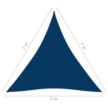 Sonnensegel Oxford-Gewebe Dreieckig 5x7x7 m Blau