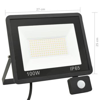 LED-Fluter mit Sensor 100 W Kaltweiß