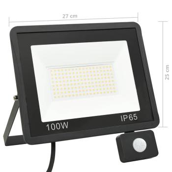 LED-Fluter mit Sensor 100 W Kaltweiß