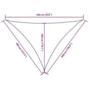 Sonnensegel Oxford-Gewebe Dreieckig 4x5x6,4 m Blau