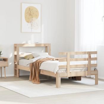 ARDEBO.de - Bettgestell mit Kopfteil ohne Matratze 90x200 cm