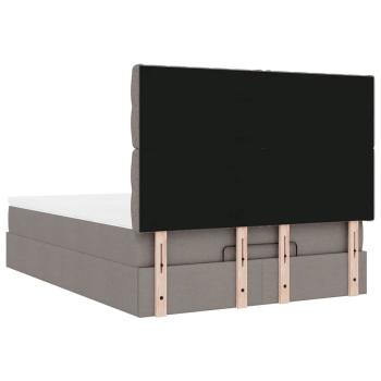 Ottoman-Bett mit Matratze Taupe 140x190 cm Stoff