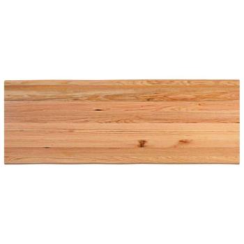 Esstisch mit Baumkanten Hellbraun 220x80x74 cm Massivholz Eiche