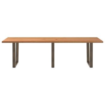 Esstisch mit Baumkanten 280x100x74 cm Massivholz Eiche
