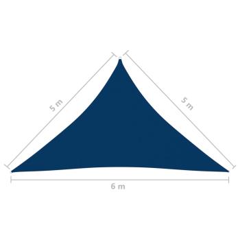 Sonnensegel Oxford-Gewebe Dreieckig 5x5x6 m Blau