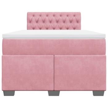 Boxspringbett mit Matratze Rosa 120x200 cm Samt