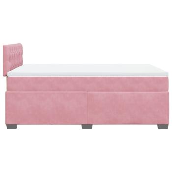 Boxspringbett mit Matratze Rosa 120x200 cm Samt