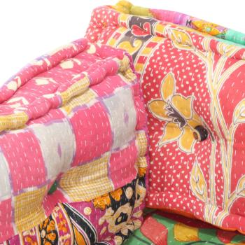 Palettensofa-Auflage Mehrfarbig Stoff Patchwork