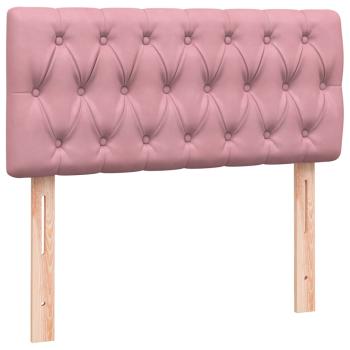 Boxspringbett mit Matratze Rosa 90x220 cm Samt