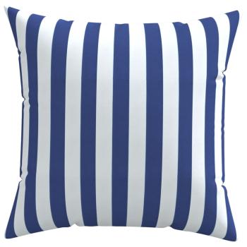 ARDEBO.de - Zierkissen 4 Stk. Blau & Weiß Gestreift 60x60 cm Stoff