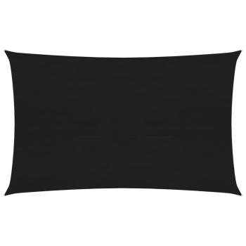 Sonnensegel 160 g/m² Schwarz 4x6 m HDPE