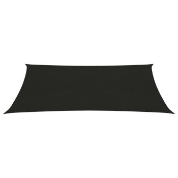 Sonnensegel 160 g/m² Schwarz 4x6 m HDPE