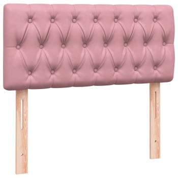 Boxspringbett mit Matratze Rosa 90x220 cm Samt