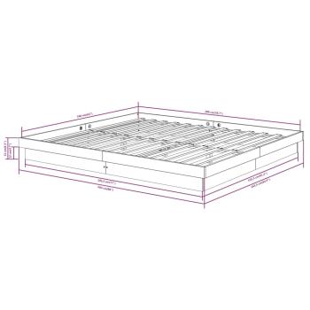 Massivholzbett ohne Matratze 160x200 cm