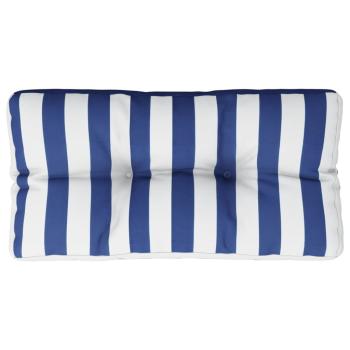 Palettenkissen Blau Weiß Gestreift 70x40x12 cm Stoff