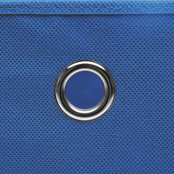 Aufbewahrungsboxen mit Deckeln 4 Stk. Blau 32x32x32 cm Stoff