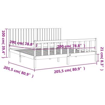Massivholzbett ohne Matratze 200x200 cm Kiefer