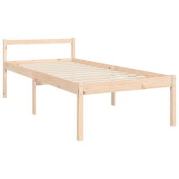 Seniorenbett mit Kopfteil 100x200 cm Massivholz