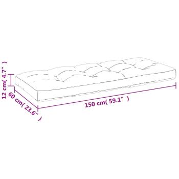 Palettenkissen 2-tlg. Creme Stoff