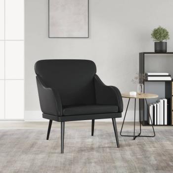 ARDEBO.de - Sessel Schwarz 63x76x80 cm Kunstleder