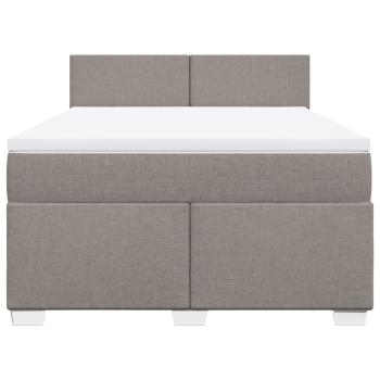 Boxspringbett mit Matratze Taupe 140x190 cm Stoff