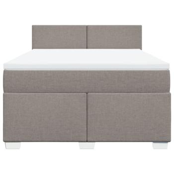 Boxspringbett mit Matratze Taupe 140x190 cm Stoff