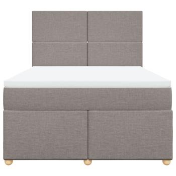 Boxspringbett mit Matratze Taupe 140x190 cm Stoff