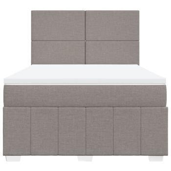 Boxspringbett mit Matratze Taupe 140x190 cm Stoff