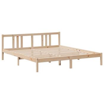 Massivholzbett mit Regal ohne Matratze 180x200 cm Kiefer